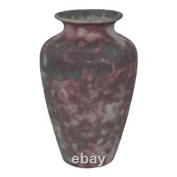 Burley Winter 1930s Arts And Crafts Pottery Pink Purple Mottled Ceramic Vase 101