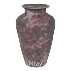 Burley Winter 1930s Arts And Crafts Pottery Pink Purple Mottled Ceramic Vase 101