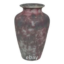 Burley Winter 1930s Arts And Crafts Pottery Pink Purple Mottled Ceramic Vase 101