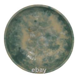 Burley Winter 1930s Vintage Arts And Crafts Pottery Mottled Green Large Bowl