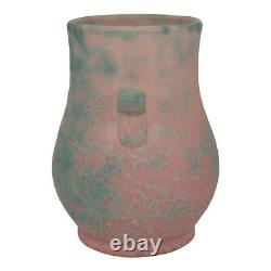 Burley Winter 1930s Vintage Arts And Crafts Pottery Purple Mottled Ceramic Vase