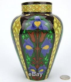 C1900 Wileman Foley Arts & Crafts English Pottery Vase INTARSIO Frederick Rhead
