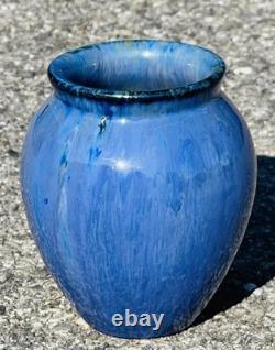 C1920's Arts & Crafts Era Fulper Pottery Vase. Chinese Blue Flambé Glaze. 5 1/2