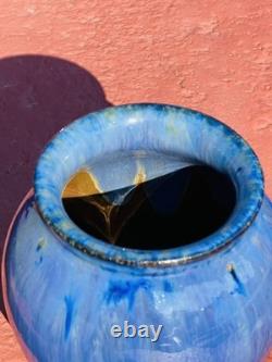 C1920's Arts & Crafts Era Fulper Pottery Vase. Chinese Blue Flambé Glaze. 5 1/2 C1920's Arts & Crafts Era Fulper Pottery Vase. Chinese Blue Flambé Glaze. 5 1/2
