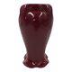 C1920s American Arts & Crafts Pottery Haeger Buttress Vase Deco Red Glaze