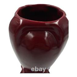 C1920s American Arts & Crafts Pottery Haeger Buttress Vase Deco Red Glaze