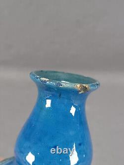 CH Brannam Blue & Green Arts & Crafts Art Pottery Fish Vase Circa 1909