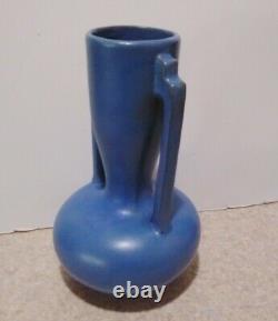 California Catalina Island Vase Matte Blue glaze 2 Handle Mission Arts & Crafts