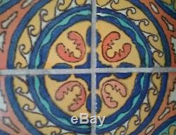 California Catalina Pottery Tile Top Table 1930' Mission arts & crafts vintage