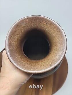 California Studio Pottery BULBOUS VASE Overlapping Glaze Circles LARGE 13.25