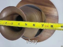 California Studio Pottery BULBOUS VASE Overlapping Glaze Circles LARGE 13.25