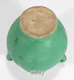 Camark Pottery matte green Arts & Crafts 2 handled drip vase Camden Arkansas