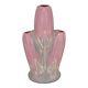 Camark Vintage Arts And Crafts Pottery Matte Pink Ceramic Triple Corn Vase