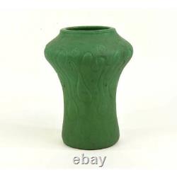 Cambridge Art Pottery Matte Green Arts And Crafts 8 Tall Vase