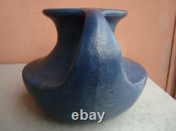 Cambridge Pottery Arts & Crafts 6 by 8 Matte Blue Vase