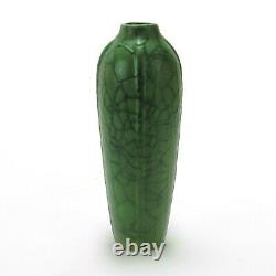 Cambridge Pottery matte green arts & crafts web alligator glaze design vase