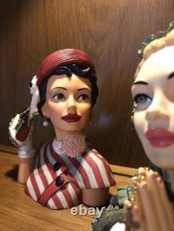 Cameo Girls Head Vase Set Of 3