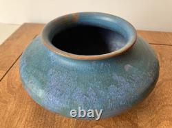 Carrigaline Ware pottery arts & crafts Vase hand thrown rare matte blue Ireland