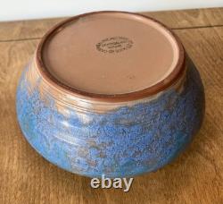 Carrigaline Ware pottery arts & crafts Vase hand thrown rare matte blue Ireland