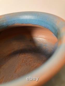 Carrigaline Ware pottery arts & crafts Vase hand thrown rare matte blue Ireland