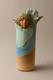 Ceramic Face Saint P. R. Vase Signed