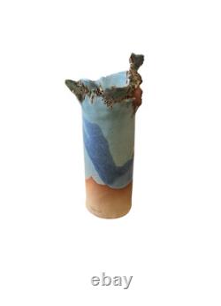Ceramic Face Saint P. R. Vase Signed