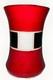 Charles Chrisco Raku Pottery Crackle Glazed Vase Signed Red Black White + Papers