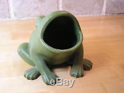 Chicago Crucible Cigar Holder Frog in Matte Green Arts and Crafts Era