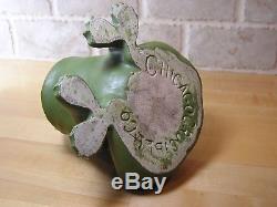 Chicago Crucible Cigar Holder Frog in Matte Green Arts and Crafts Era