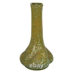 Chicago Crucible Vintage Antique Arts and Crafts Pottery Mottled Green Vase