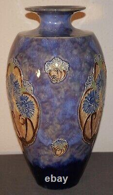 Circa 1900 English Arts and Crafts Royal Doulton Stoneware Florrie Jones Vase