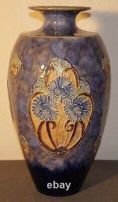 Circa 1900 English Arts and Crafts Royal Doulton Stoneware Florrie Jones Vase