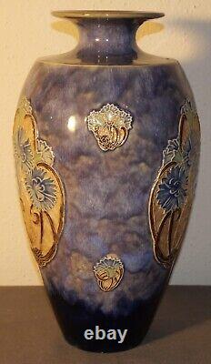 Circa 1900 English Arts and Crafts Royal Doulton Stoneware Florrie Jones Vase