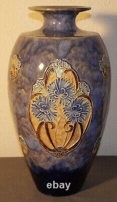 Circa 1900 English Arts and Crafts Royal Doulton Stoneware Florrie Jones Vase