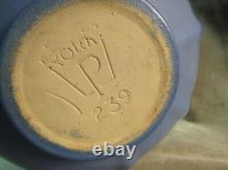 Circa 1915 Arts Crafts Blue Matte Glaze Art Pottery Bowl Pfaltzgraff York Mark