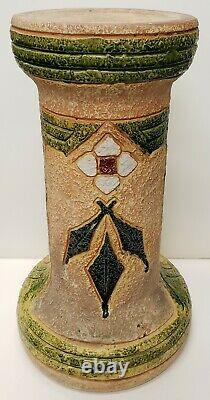 Circa 1915 Roseville Pottery Arts and Crafts Movement Mostique Pedestal