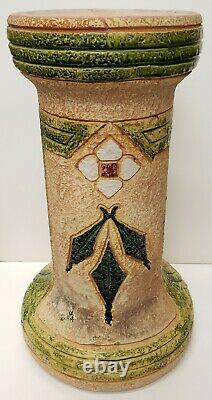 Circa 1915 Roseville Pottery Arts and Crafts Movement Mostique Pedestal