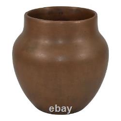 Clewell Copper Clad Vintage Arts And Crafts Pottery Matte Bronze Bulbous Vase