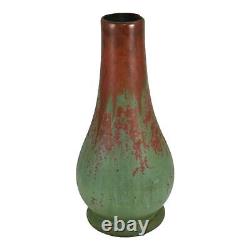 Clewell Copper Metal Clad Arts and Crafts Pottery Green Brown Ceramic Vase 357