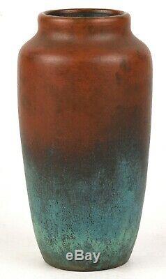 Clewell Pottery Copper Clad 6.5 Tall Arts And Crafts Vase Fantastic Glaze