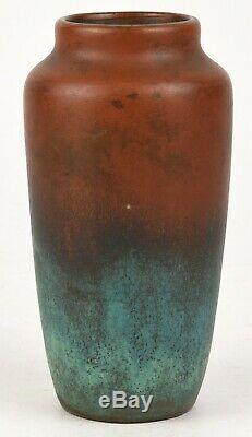 Clewell Pottery Copper Clad 6.5 Tall Arts And Crafts Vase Fantastic Glaze