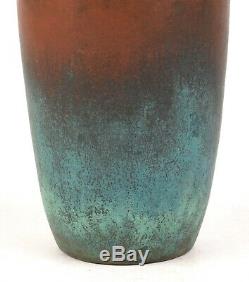 Clewell Pottery Copper Clad 6.5 Tall Arts And Crafts Vase Fantastic Glaze