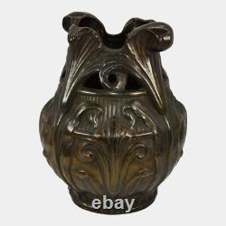 Clewell Vance Faience 1900s Arts And Crafts Pottery Copper Clad Bronze Vase 189