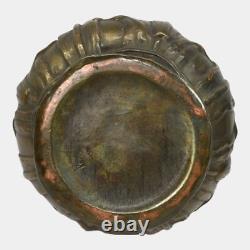 Clewell Vance Faience 1900s Arts And Crafts Pottery Copper Clad Bronze Vase 189