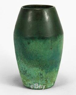Clewell copper clad pottery 8 ovoid vase arts & crafts verdigris patina weller