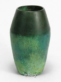 Clewell copper clad pottery 8 ovoid vase arts & crafts verdigris patina weller