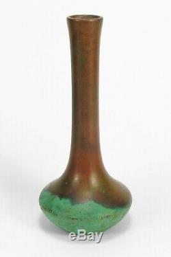 Clewell copper clad pottery bottle vase arts & crafts verdigris patina weller