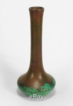 Clewell copper clad pottery bottle vase arts & crafts verdigris patina weller