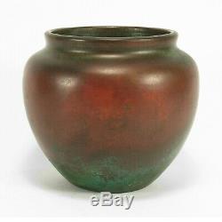 Clewell copper clad pottery jard vase arts & crafts verdigris patina Weller