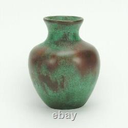 Clewell copper pottery vase arts & crafts verdigris matte green patina Weller